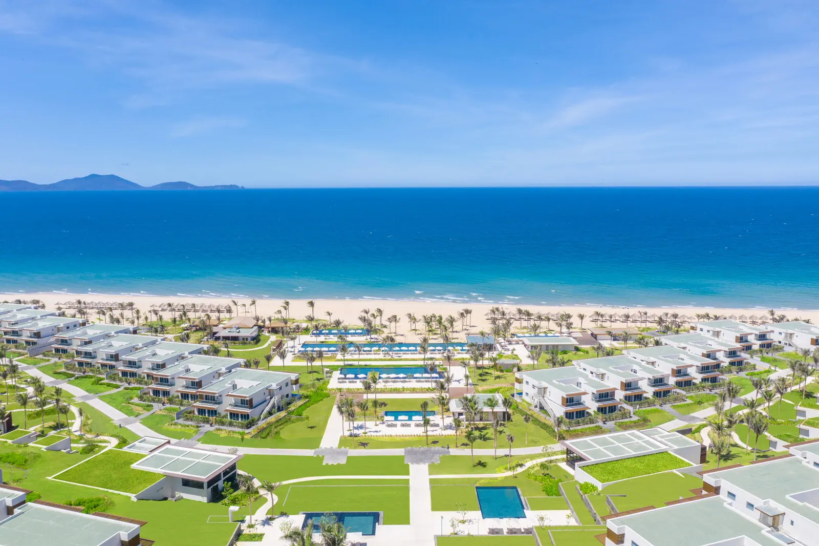 Elevated view over Alma Resort on the Cam Ranh resort strip.
